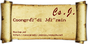 Csongrádi Jázmin névjegykártya